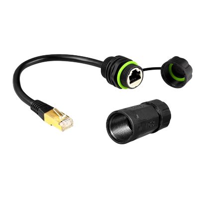comprar PA66 Nylon M20 RJ45 Conector impermeable IP68 Tipo de panel de aleación de zinc con cable online manufacture