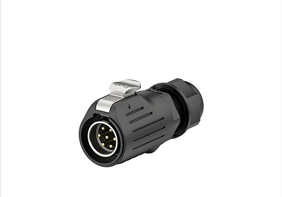 comprar El bloqueo de la brida de metal-plástico LP20 de conector impermeable de 7 pines IP67 10A Fabricación en línea