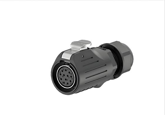 comprar LP20 12-Pin 5A Signal Flange Mount Waterproof Connector - Metal Shell, Plastic Interface, Solder Terminals Fabricación en línea