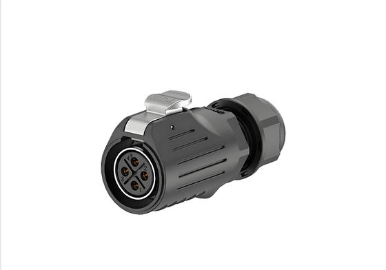 comprar LP20 4-Pin 20A Power Flange Mount Waterproof Connector  Full Plastic Wire Lock IP68 Rated Fabricación en línea