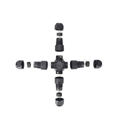 comprar Conector de bloqueo por tornillo M20 a prueba de agua 1-3 puerto IP67 para distribución de energía y señal con material PA66 y medidor de alambre de 0,5 mm2-2,5 mm2 Fabricación en línea