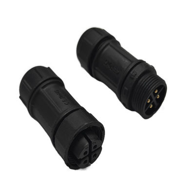 Conector impermeable IP67 de 4 pines 8A Conector circular de tipo M12 de trasero roscado