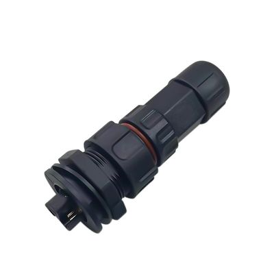 M25 Conector circular impermeable IP68 de 32A de alta corriente de 3 núcleos para microinversor fotovoltaico