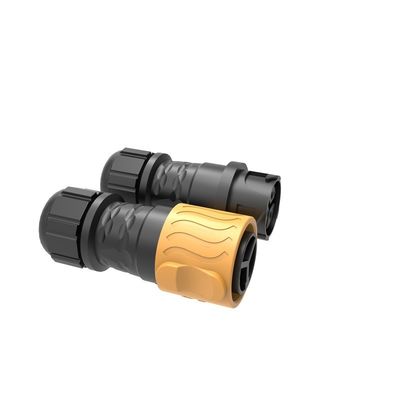 Conector Circular Impermeable IP67 de Tres Conductores P25 con Clasificación de Corriente de 25A y Ensamblaje de Autobloqueo para Caja de Microinversor
