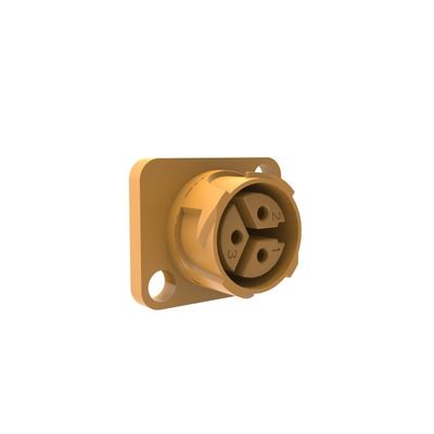 Conector circular impermeable IP67 de tres núcleos P25 con placa autoblocante para microinversor, clasificación de corriente de 25A
