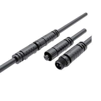Conector macho hembra impermeable M8 con revestimiento de nailon IP68 para controlador de máquina agrícola inteligente