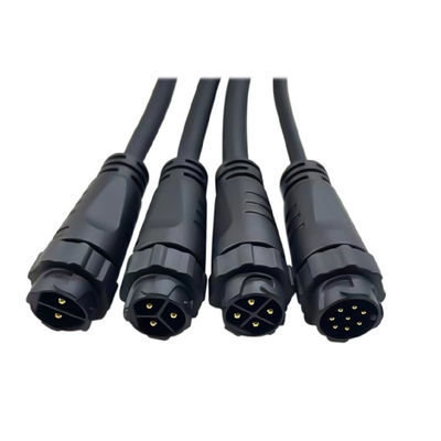 Conectores de cable de nylon de autobloqueo masculino femenino a prueba de agua para luz de línea de reflectores