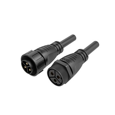 3 núcleos M25 Conector macho hembra impermeable 32A con rosca de plástico moldeado para inyección