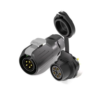 LP20 Push Plug 5 núcleo conector de energía impermeable cerradura tornillo soldado tipo estándar IEC