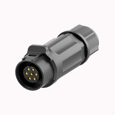 PA66 de nylon hombre mujer conector de energía impermeable cerradura tornillo tipo soldado