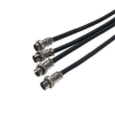 GX16 Conector de energía impermeable de cabeza masculina soldada con alambre 6 núcleo de metal de aviación