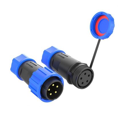 Conector de alimentación impermeable IP68 con voltaje de 500 V y material de nylon PA66 para toma de enchufe de aviación LD20