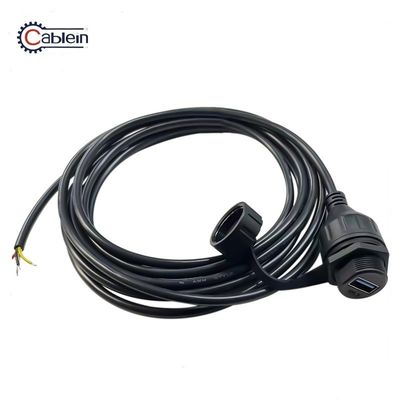 USB 3.0 Conector de señal impermeable 4 núcleo de cable de alimentación de panel de audio
