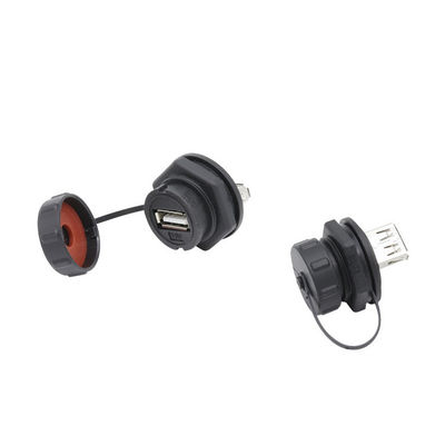 Conector de señal resistente al agua de 125 V de tensión de funcionamiento IP67 Adaptador USB de sexo masculino a femenino