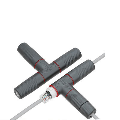 Conector de señal RJ45 tipo T impermeable IP67 con voltaje de 125V y velocidad de transmisión de 1000MHz para comunicación 5G