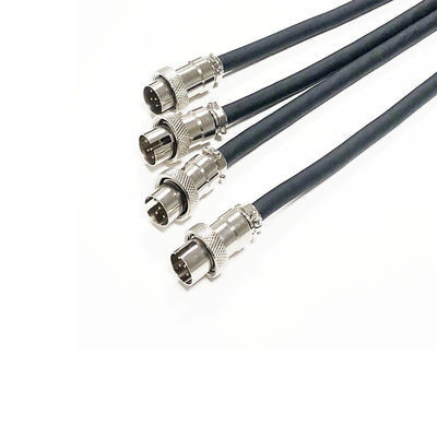 Conector de datos impermeable de sexo masculino soldado GX16 con enchufe de aviación de metal de 6 hilos