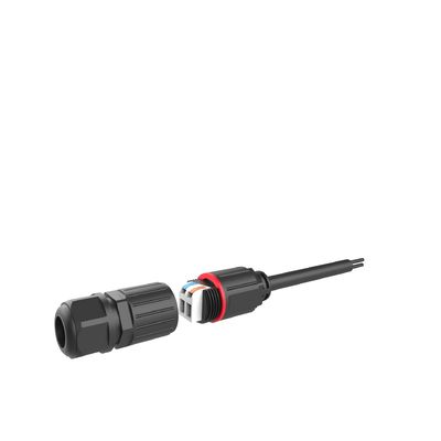M20 2 Conector de datos impermeable de núcleo de luz toque de tarjeta rápida Presione el conector rápido