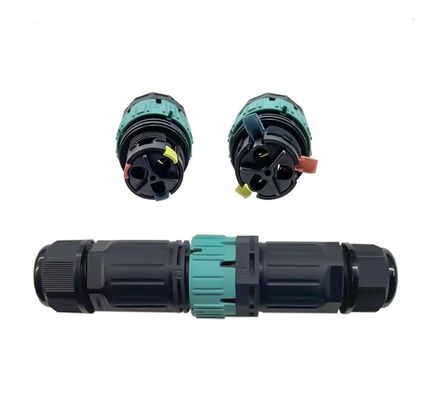 M23 Tarjeta rápida Conector de datos impermeable IP68 Conector de tres núcleos al aire libre