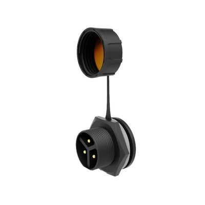 Conector de panel roscado resistente a los rayos UV e impermeable de 3 núcleos M20 Frontal para microinversor solar