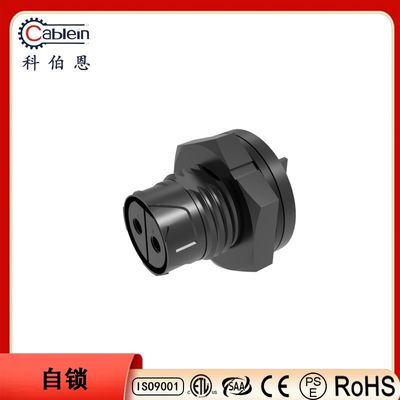 IP67 Panel montado Conector a prueba de agua Pin femenino roscado Soldado 3 4 Enchufe central