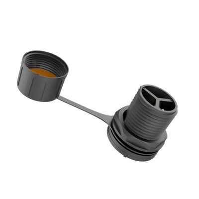 3 núcleos de pin masculino M16 Conector de montaje de panel impermeable IP67 Controlador de material de nylon