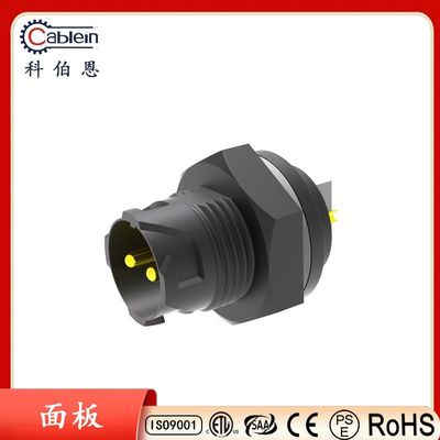 P12 Pin masculino trasero de panel impermeable conector de montaje roscado soldado 3 4 enchufe de núcleo