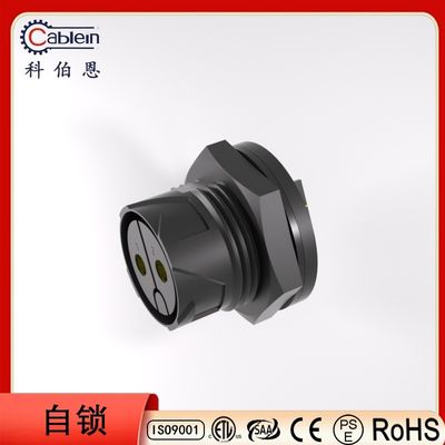 P20 2/3 Conector de montaje del panel impermeable del núcleo delantero con autobloqueo Conectores de luz LED exteriores