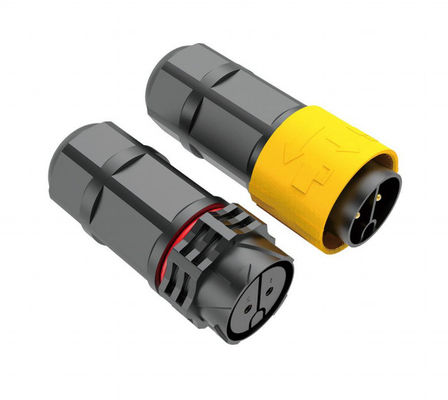 Conector de datos impermeable IP68 de alta corriente de 40A con voltaje de funcionamiento de 400 V para aplicaciones al aire libre