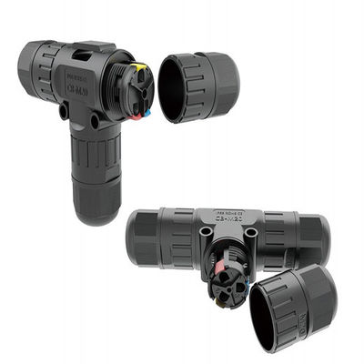 Conector de datos impermeable de alta corriente de 40A con clasificación IP68 y montaje en panel para paneles de 5.5-13mm