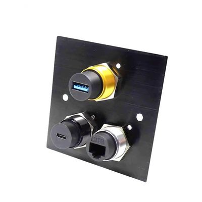 Push Locking Panel de montaje de conector de resistencia al agua 10A - 16A Max Conector masculino femenino