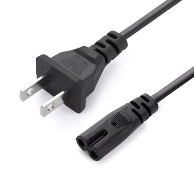 Estándar americano Dos cables de alimentación planos enchufe Cordón de 1,5 m de longitud con sufijo de 8 letras