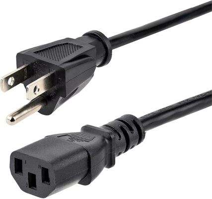 Enchufe eléctrico negro con diámetro de alfiler de 4,8 mm, certificado CE ROHS TUV ETL, 10/250 corriente nominal y voltaje para aplicaciones versátiles