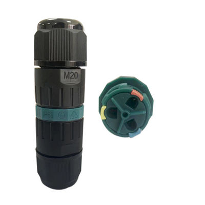 Soldadura / tornillo Conector circular a prueba de agua 4 pines Conector masculino femenino